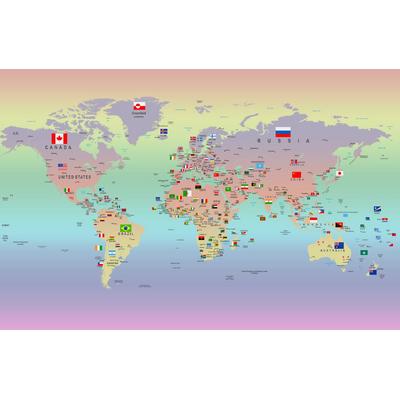 Colorful Children's room World Map Digital File