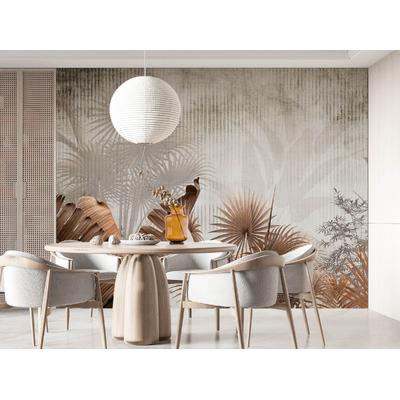 Dark Brown Leaves Wallpaper Design Layered File