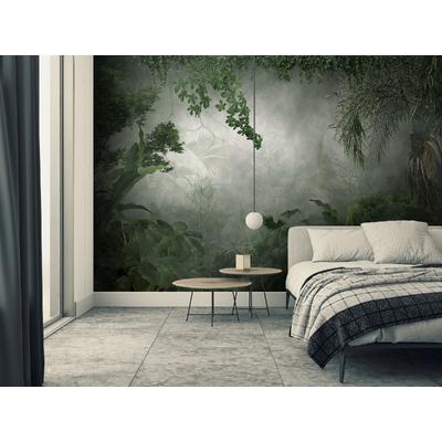 Dark Green Tropical Forest Jungle wallpaper  design , For Digital Print. Digital File.