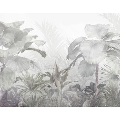Foggy forest landscape Mural wallpaper design  Digital File
