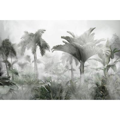 Foggy forest landscape Mural wallpaper design  Layered Digital File