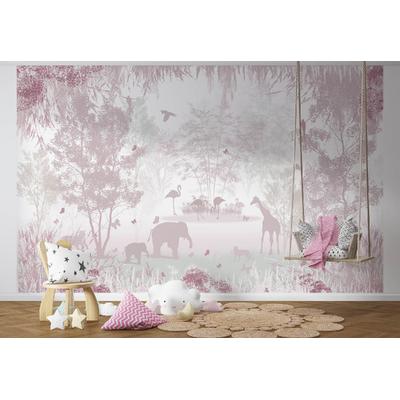 Girl's room wallpaper - children's room wallpaper design.