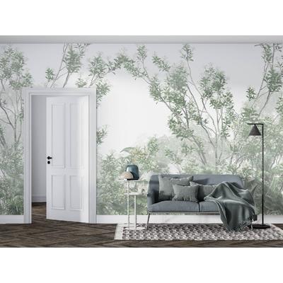 Green ivy and Leaves Wallpaper Design Layered File