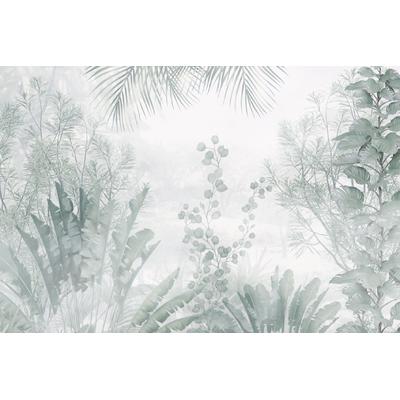 Green Tropical Trees and Leaves wallpaper  design , For Digital Print. Digital File.