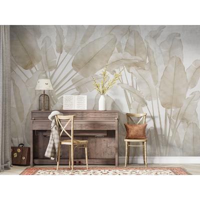 Large Banana Tree Leaves Wallpaper Design Layered File