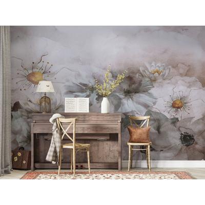 Vintage Watercolor Flowers wallpaper design