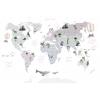  Children's room  white Educational  World Map Digital File