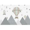  Children's room cute Mountain and hot air balloons Digital File