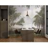 Ancient Columns and Tropical Trees Landscape Wallpaper Design