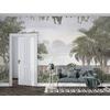 Ancient Columns and Tropical Trees Landscape Wallpaper Design