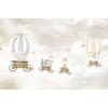 Beige Sky Hot air balloons and Cute animals wallpaper design