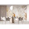 Big Gold Leaves Wallpaper Design Layered File