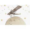 Biplane on the moon design Digital file