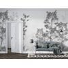 Black - White Trees and Leaves Wallpaper Design Layered File
