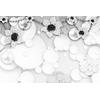 Black- white 3D Flowers wallpaper design Digital file
