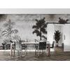 Black white Vintage style Tropical trees wallpaper design  Digital File