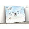 Blue Sky, Winged Biplanes for children's rooms design , For Digital Print. Digital File.