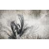 Brown and Black Tropical Leaves mural design , For Digital Print. Digital File.