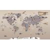 Brown Background Children's room Educational World Map Digital File