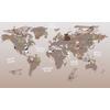 Brown Kids World Map and Sweet animals Biplanes Digital File