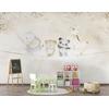 cheerful animals on a rope children's room wallpaper design layered file