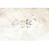 cheerful animals on a rope children's room wallpaper design layered file