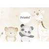 cheerful animals on a rope children's room wallpaper design layered file