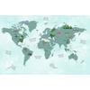 Children's room  Turquoise Educational  World Map Digital File