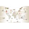 Country flags Educational world map for Kids rooms design , For Digital Print. Digital File