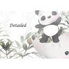 Cute animals among green leaves wallpaper design.
