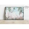 Cute animals among trees and leaves - children's room wallpaper design.
