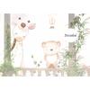 Cute animals between columns - children's room wallpaper design.