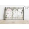 Cute animals between columns - children's room wallpaper design.