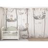 Cute Animals lying in a hammock among the trees, children's room wallpaper design, layered file.