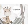 Cute Animals lying in a hammock among the trees, children's room wallpaper design, layered file.