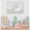 Cute whale wallpaper for children's rooms design , For Digital Print. Digital File.