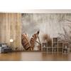 Dark Brown Leaves Wallpaper Design Layered File