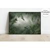 Dark Green Tropical Forest Jungle wallpaper  design , For Digital Print. Digital File.