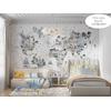 Educational world map for children's rooms design , For Digital Print. Digital File