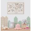 Educational world map for Kids rooms design , For Digital Print. Digital File