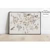 Educational world map for Kids rooms design , For Digital Print. Digital File