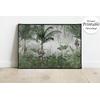 Egzotic Tropical Forest Jungle wallpaper  design , For Digital Print. Digital File.