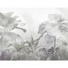 Foggy forest landscape Mural wallpaper design  Digital File