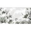 Foggy Forest Tropical Leaves wallpaper design Layered Digital File