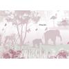 Girl's room wallpaper - children's room wallpaper design.