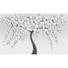 Gray background 3D Tree Big Flowers Digital file