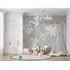 Gray Background Educational world map for Kids rooms design , For Digital Print. Digital File , Layered File