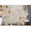 Hot air Balloons, Educational world map for Kids rooms design , For Digital Print. Digital File 