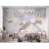 Hot air balloons and Cute animals wallpaper design