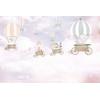 Hot air balloons and Cute animals wallpaper design